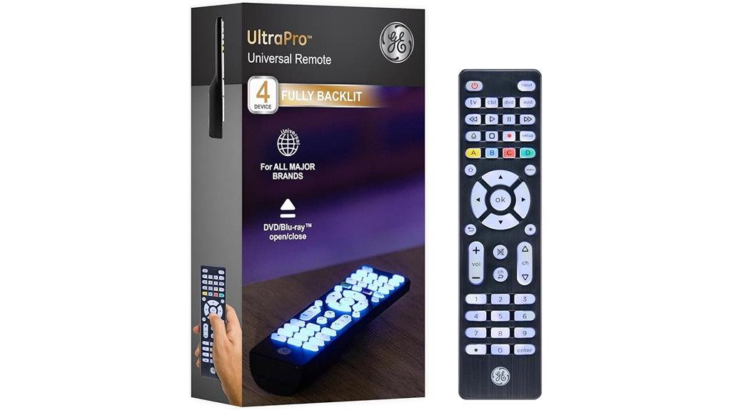 universal remote with backlit buttons