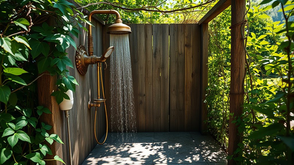 upcycled fixture outdoor shower