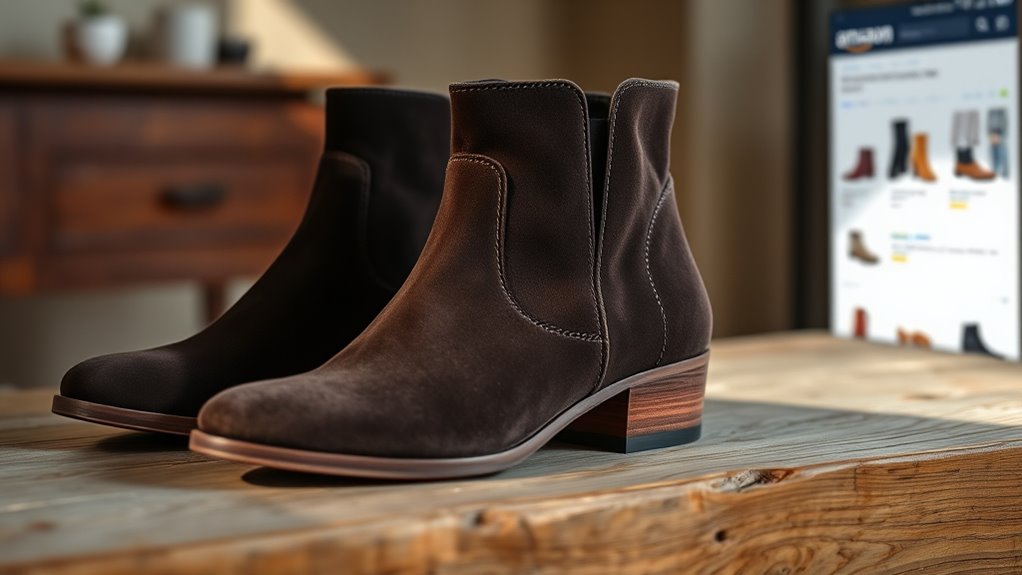 vegan suede ankle boots