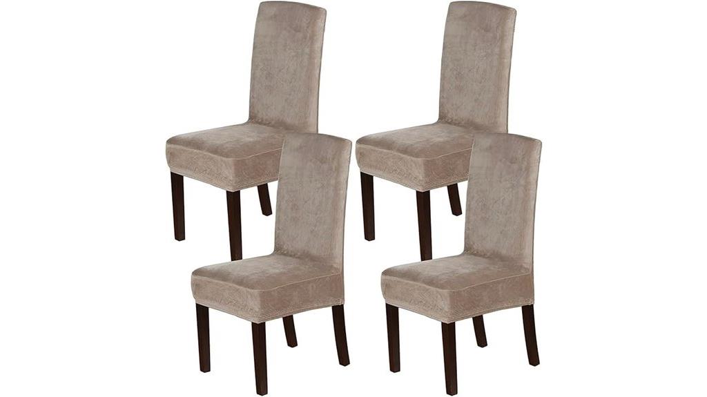 velvet chair cover set