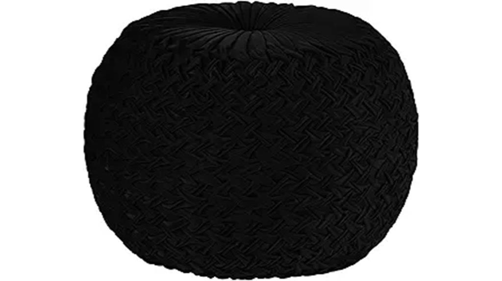 velvet cotton ottoman footstool