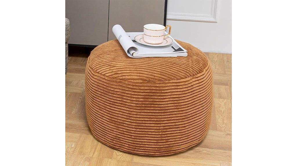 velvet foam ottoman