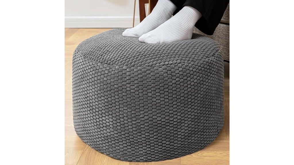 velvet ottoman foot stool