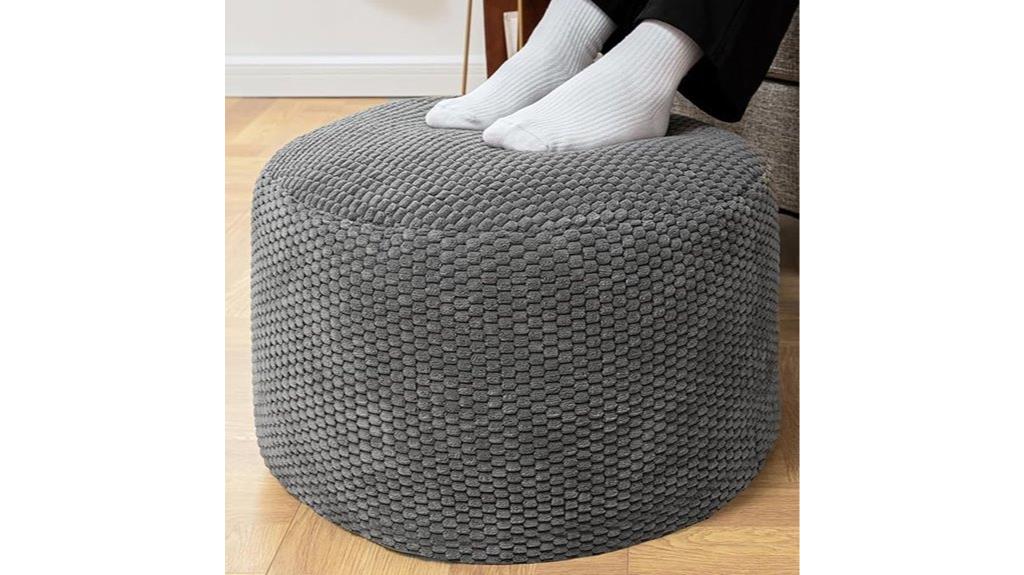 velvet ottoman with foam