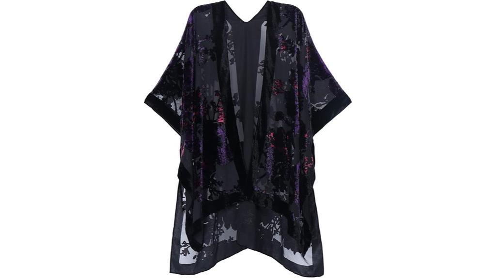 velvet women s long kimono