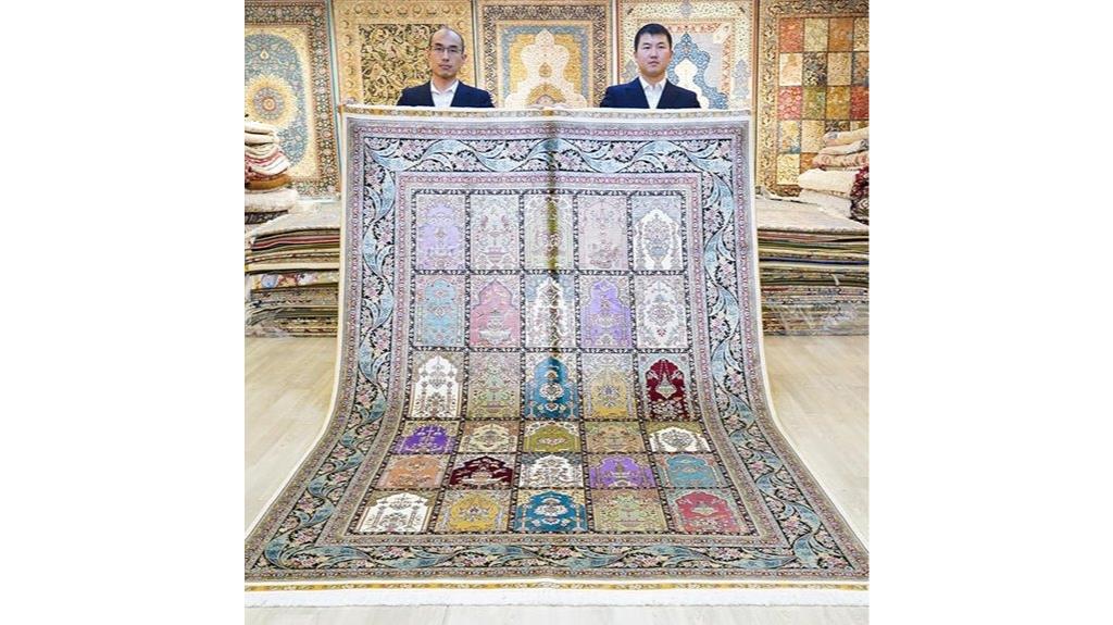 vintage 6x9ft silk rug