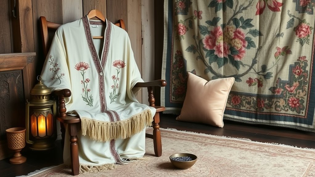vintage accents enrich meditation space