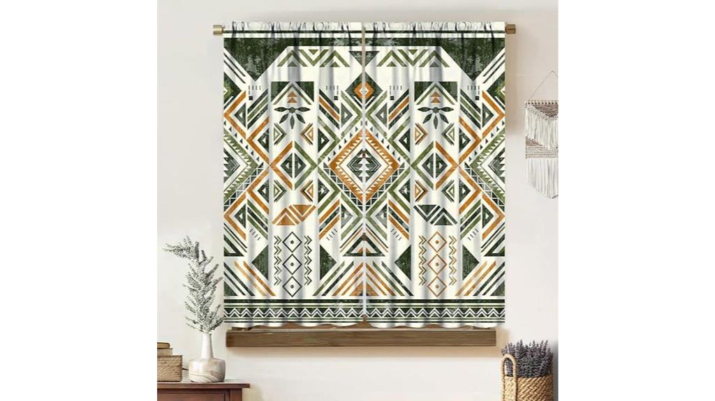 vintage aztec curtain design