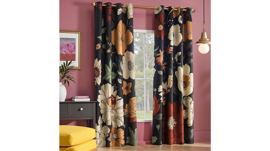 vintage floral bedroom curtains