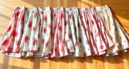 vintage floral midi skirts