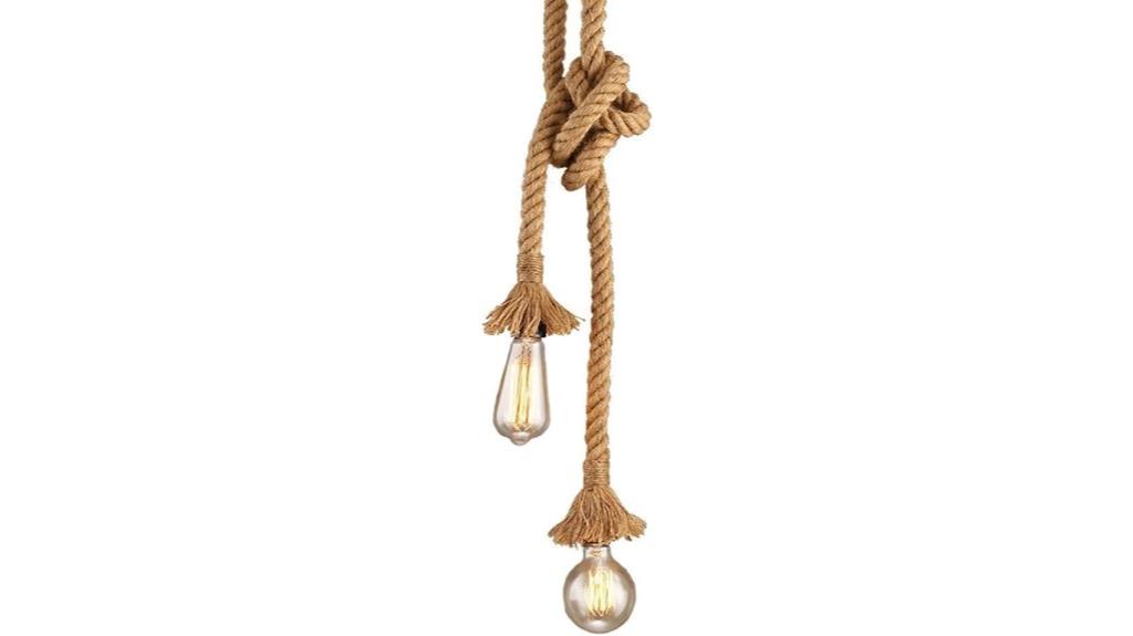 vintage hemp rope pendant