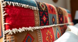 vintage kilim headboard diy