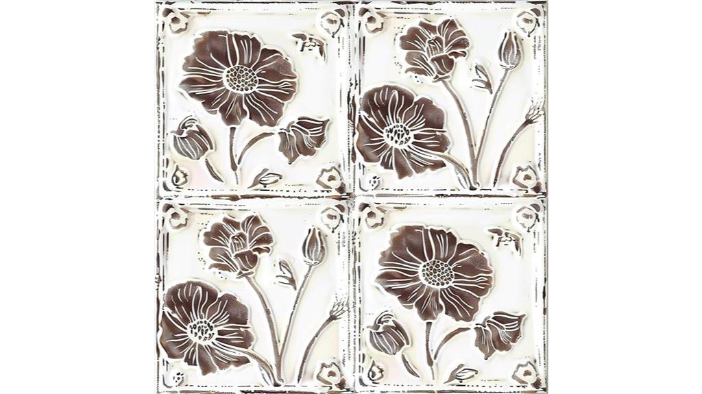 vintage peel and stick backsplash