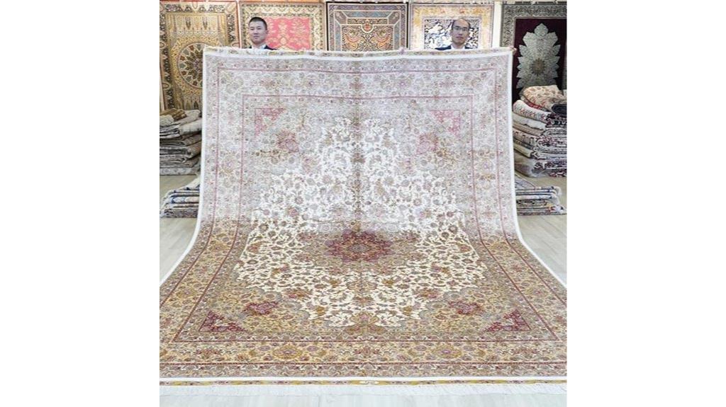 vintage silk medallion rug