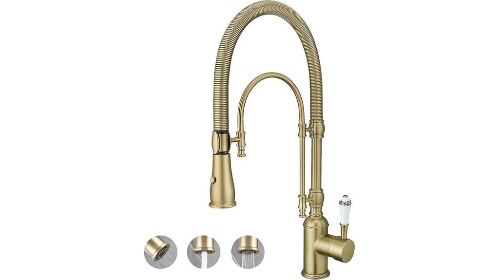 vintage style pull down faucet