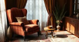 vintage textile inspired meditation space