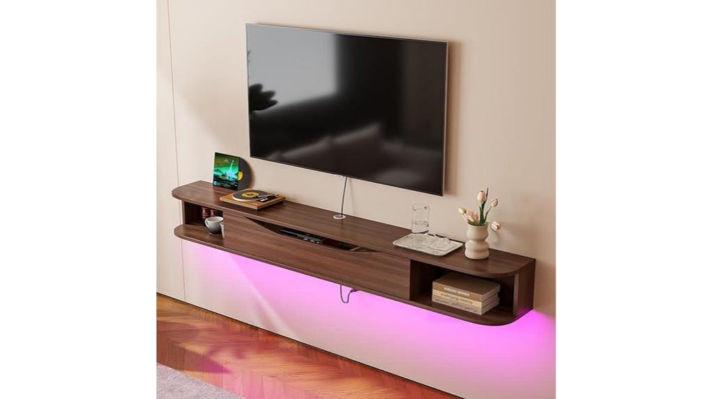 wall mounted floating tv cabinet