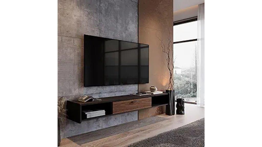 wall mounted floating tv stand