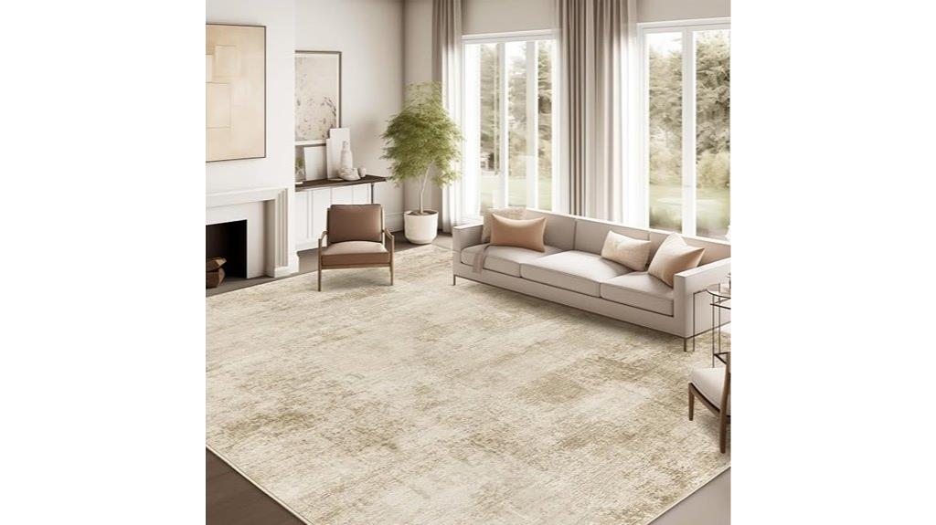 washable modern living rug