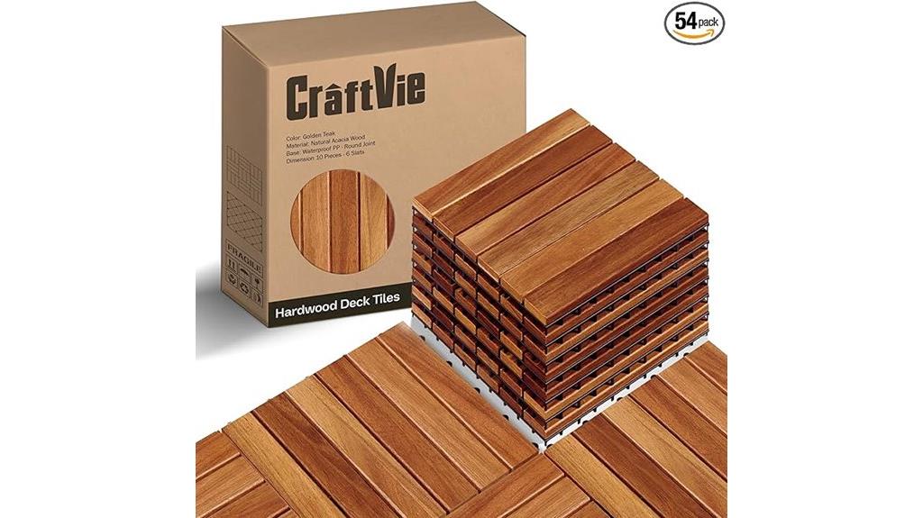 waterproof acacia deck tiles