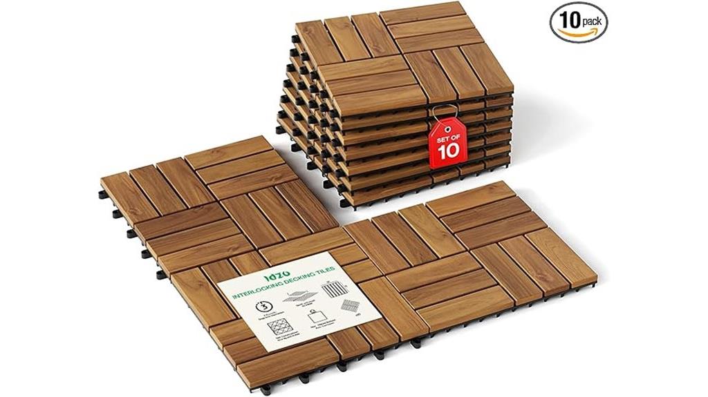 waterproof acacia wood tiles