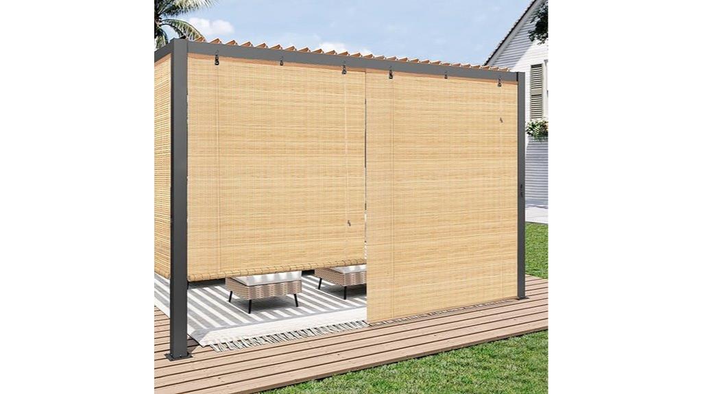 waterproof brown patio shades