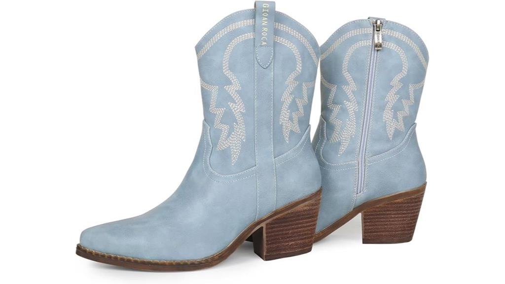 western cowgirl ankle boots