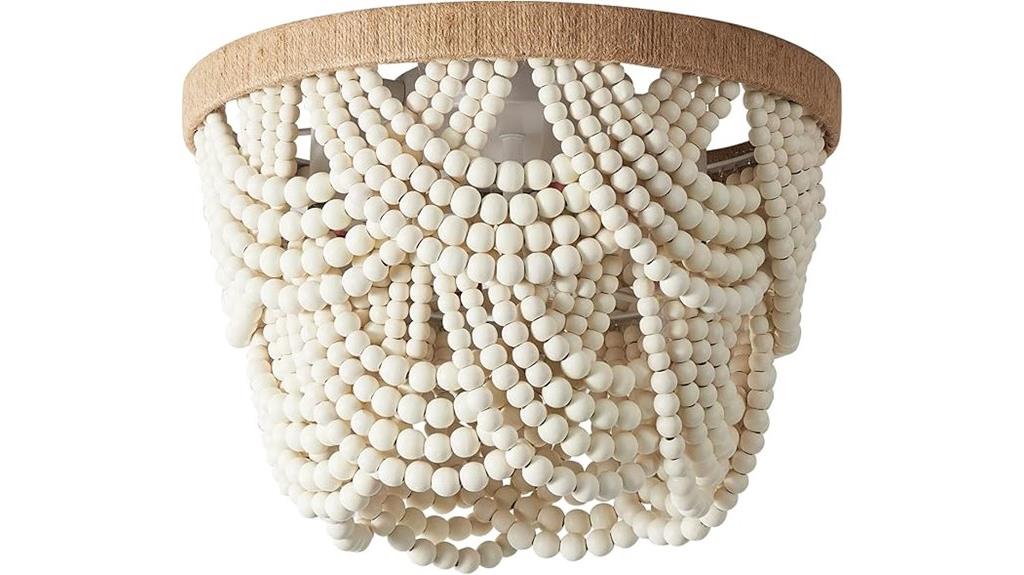 white boho mini chandelier
