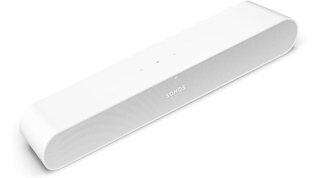white compact soundbar