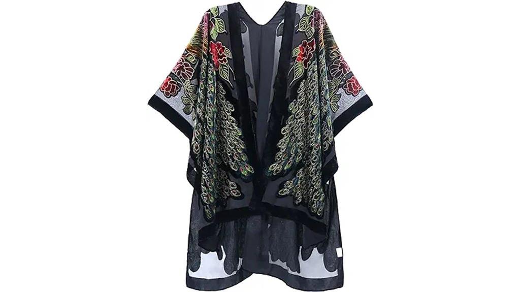 women s burnout velvet kimono
