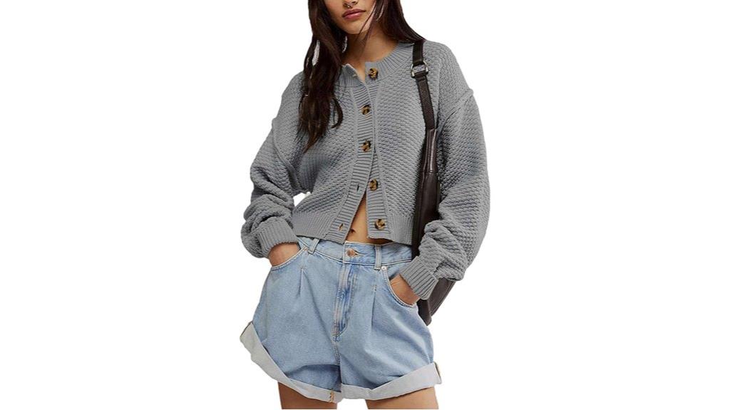 women s cropped cardigan