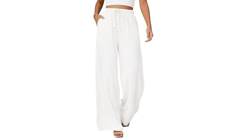 women s high waisted linen trousers