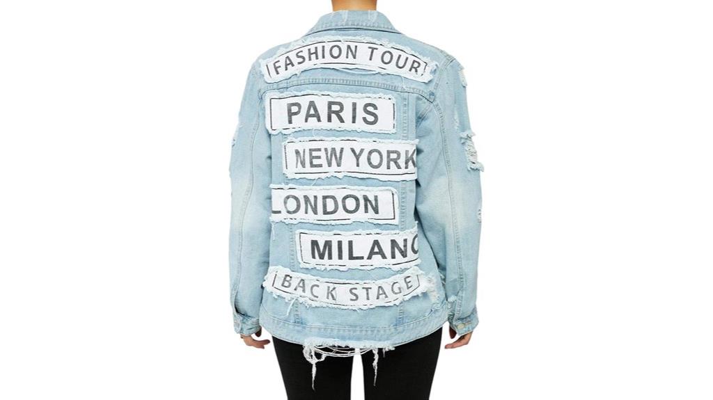 women s ripped denim jacket
