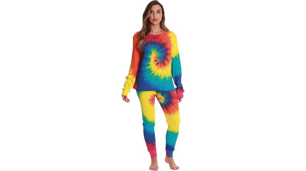 women s tie dye pajama set