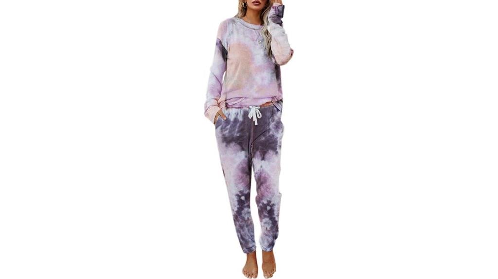 women s tie dye sweatsuit set