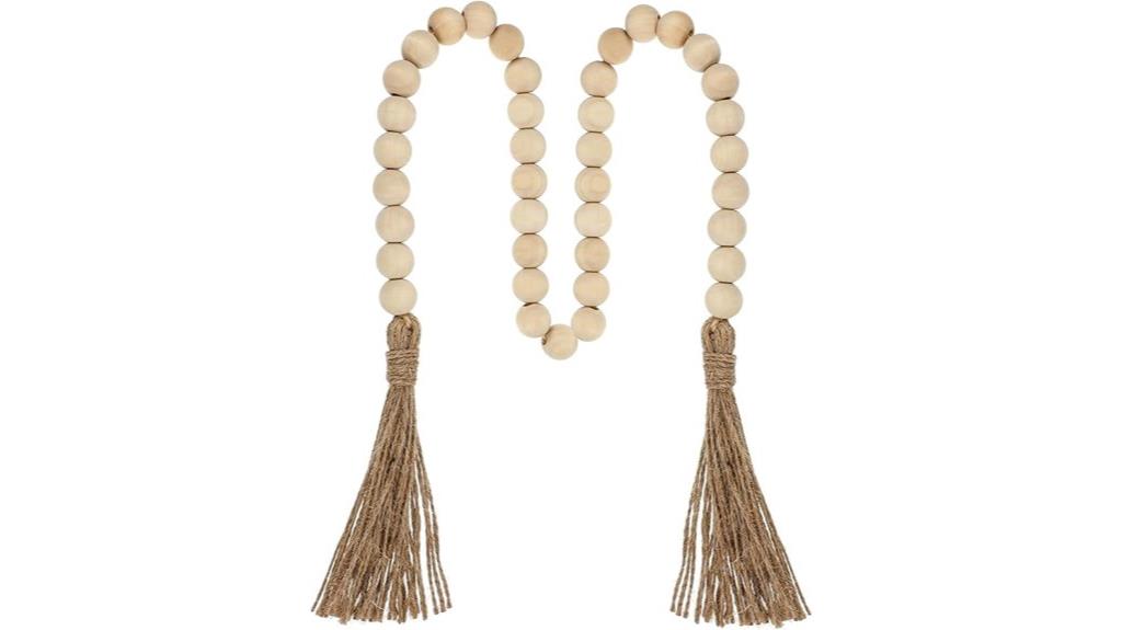 wood bead decorative garland