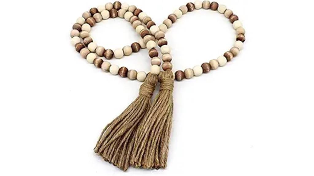 wooden beads tassel garland