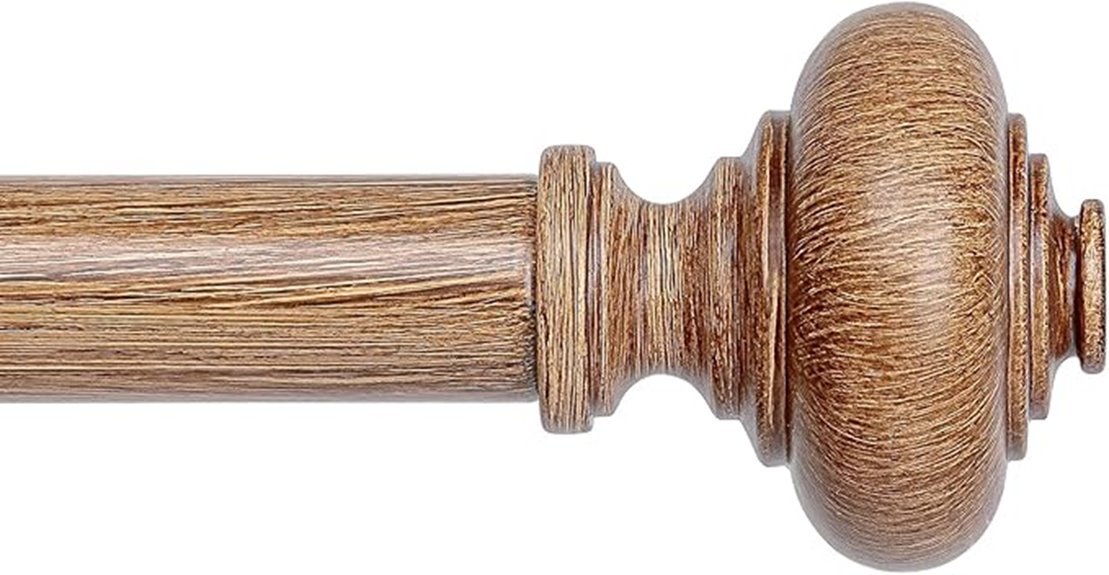 wooden curtain rods 48 84 inches
