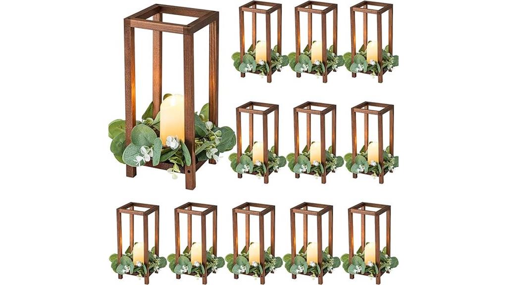 wooden wedding lantern centerpiece