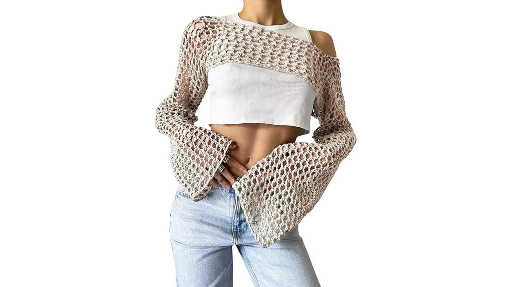 y2k crochet crop tops
