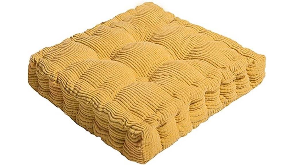 yellow 20x20 floor pillow
