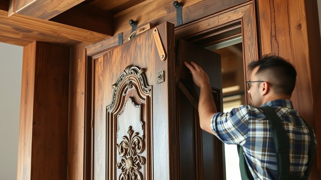 antique door installation details