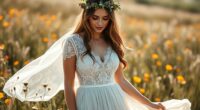 bohemian romantic bridal attire