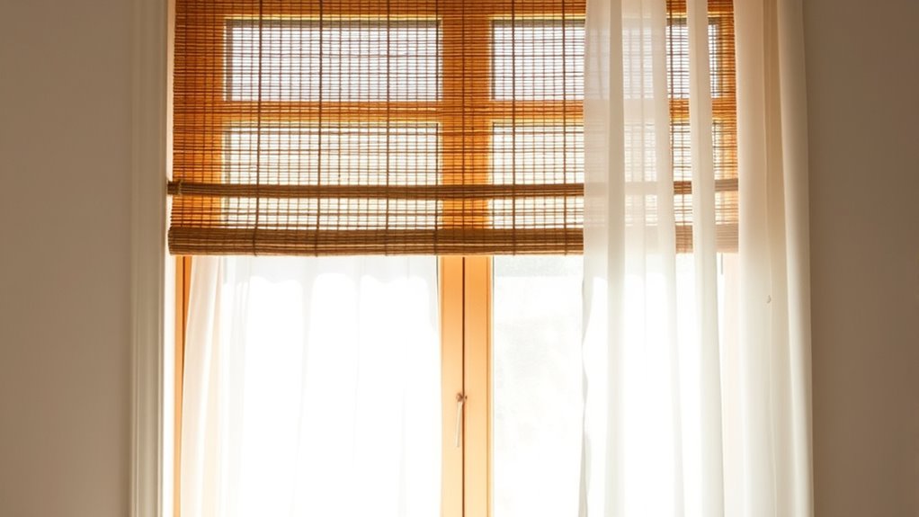 boho bamboo and drapes