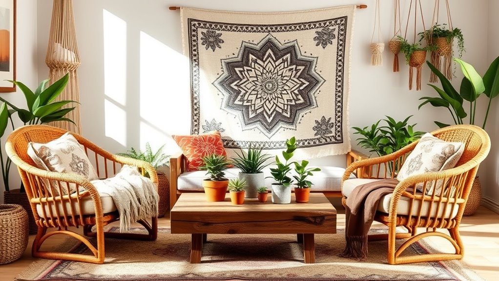 boho chair styles placement