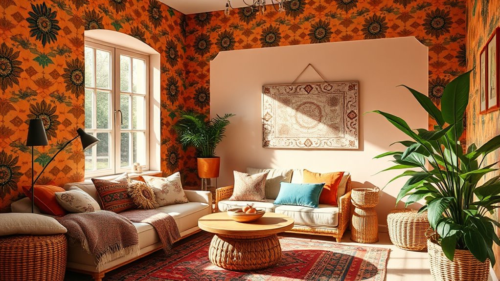 boho color palettes installation