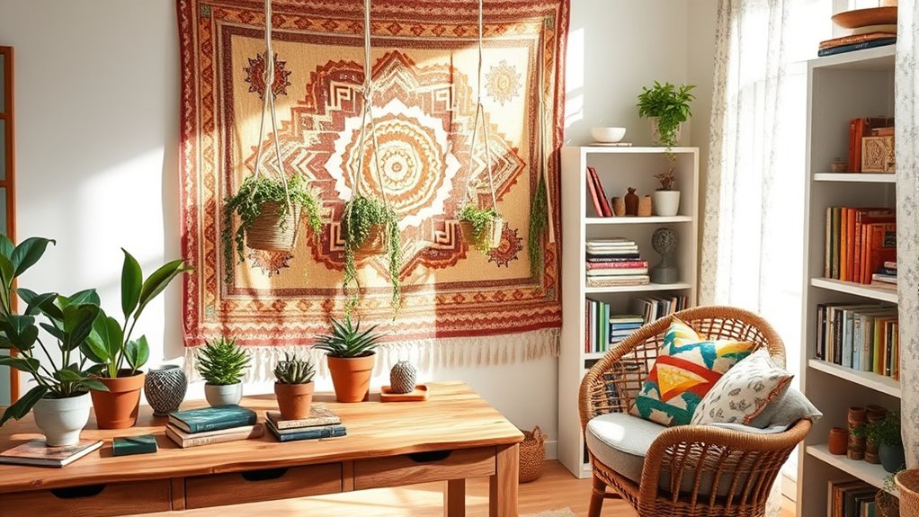 boho creative workspace design