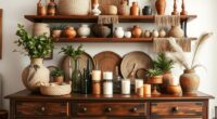 boho dresser shelf styling