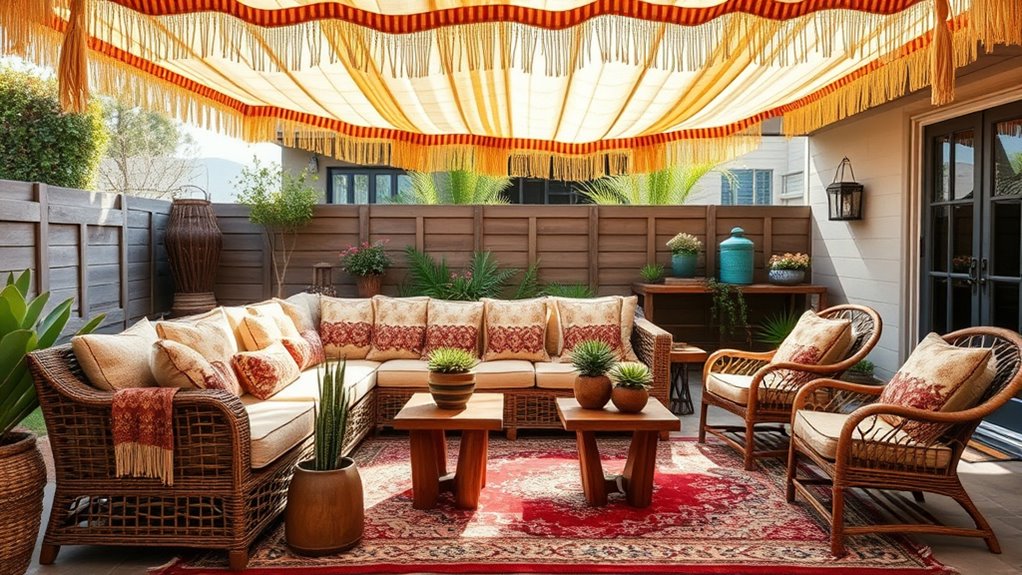 boho outdoor cozy ambiance