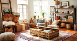 boho style storage solutions